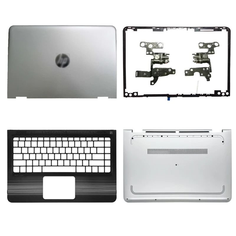 

New Laptop Case For HP Pavilion X360 13-U M3-U LCD Back Cover/Front Bezel/Hinges/Palmrest/Bottom Case Silver 856003-001