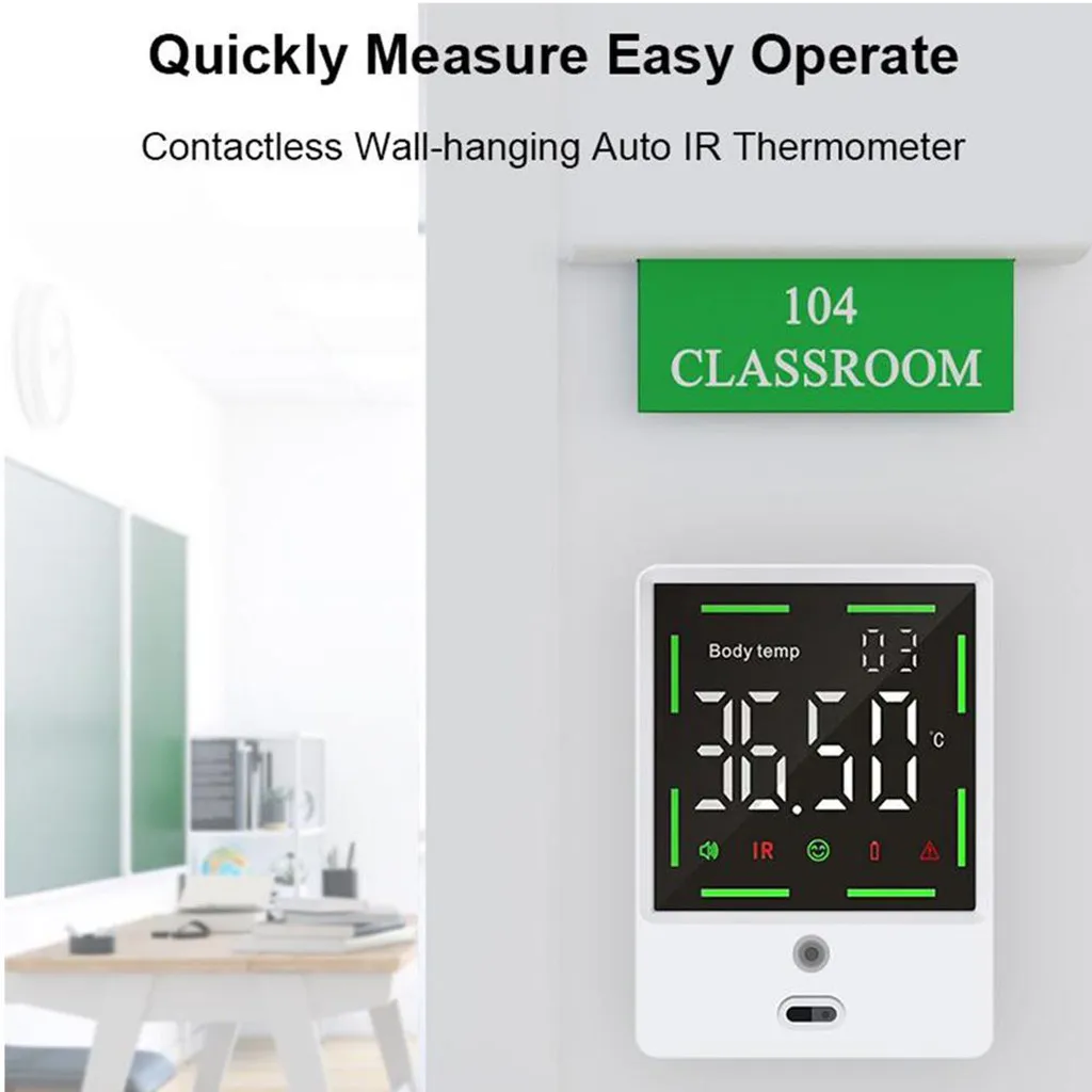 Настенный инфракрасный термометр для офиса фабрики школы ресторана магазина лба