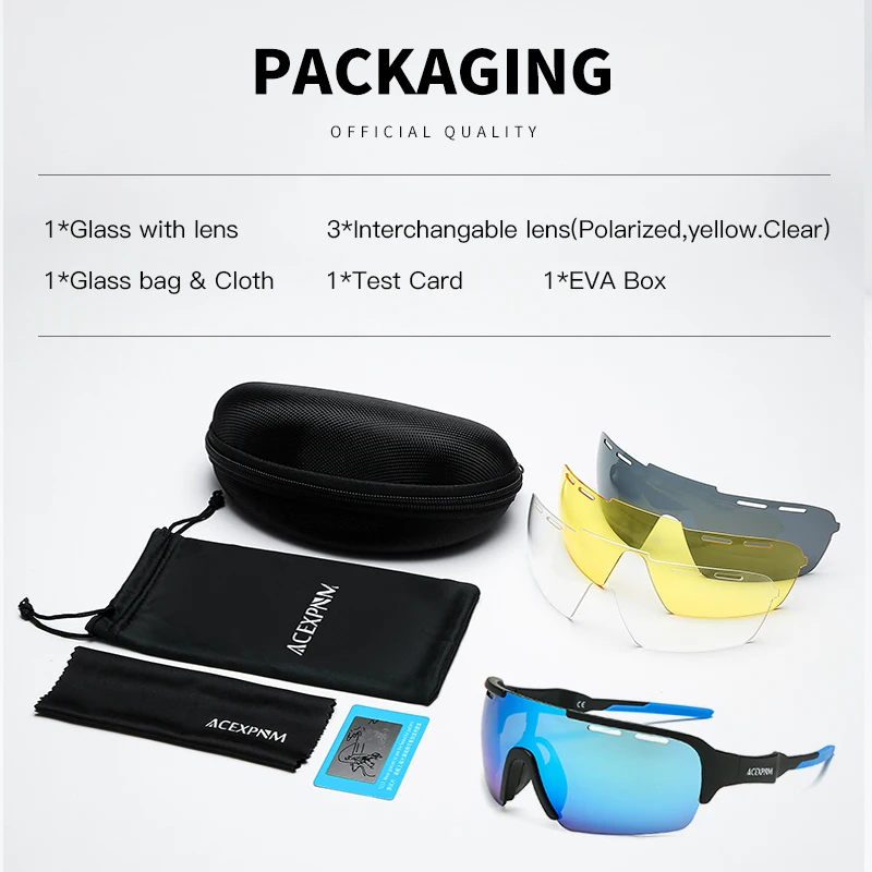 2019 спортивные поляризованные велосипедные очки для улицы горного велосипеда с 4