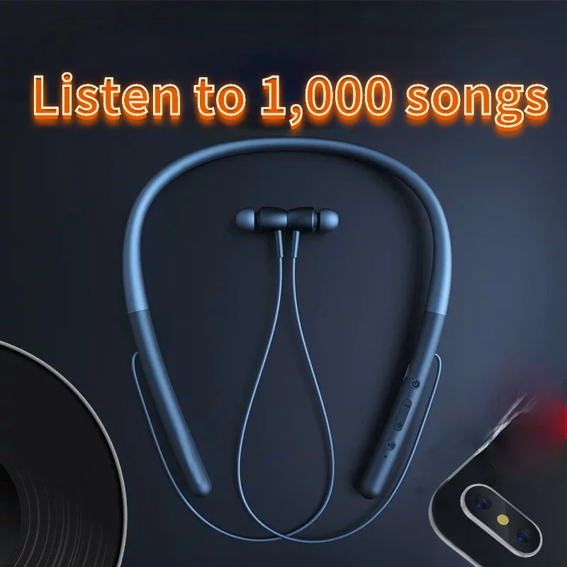 

Neck-mounted Bluetooth Headset Card Ultra-long Standby Wireless Sports Bluetooth Headphone HiFi Sound Quality Waterproof The