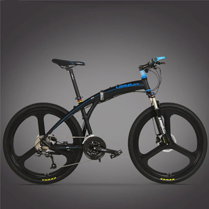 

26 Inch 27 Speed Folding Bicycle Disc Brake Front and Rear Finger Dial Aluminum Alloy Frame Spoke Wheel Adult All Terrain Bike