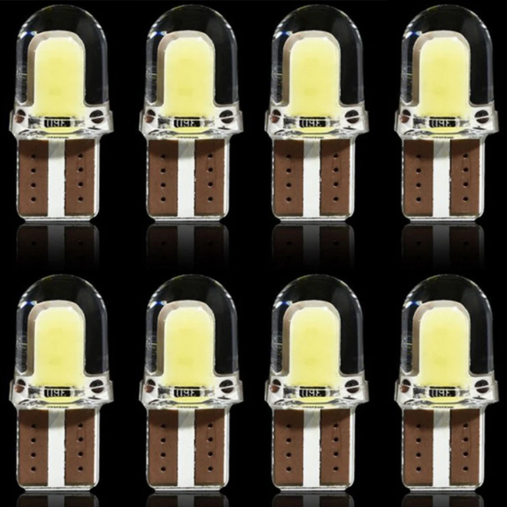 1/10/20 шт. светодиодный T10 194 168 W5W COB 8SMD кремнезема яркий свет белые Лицензированная
