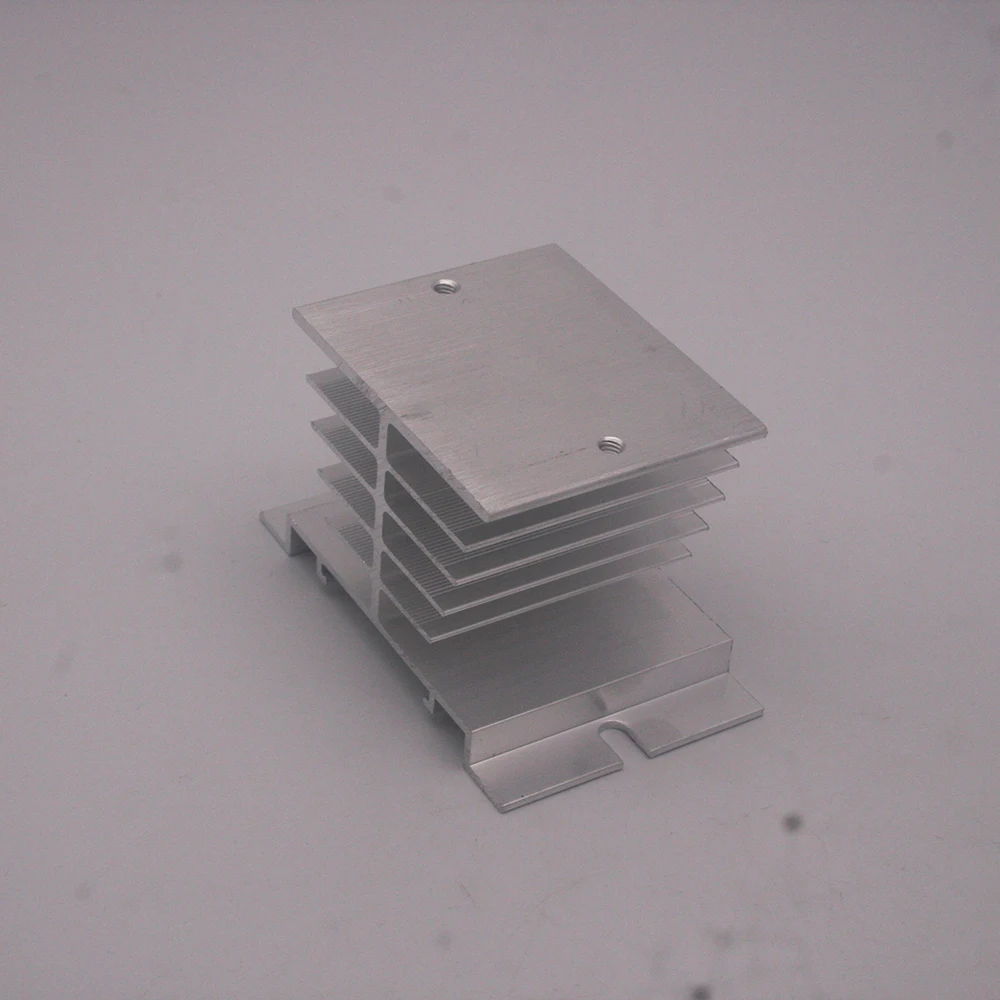 

Single Phase SSR heat sink Solid State Relay Aluminum Heat Sink 10-40A 60-80A 100A Silver Tone Heat Dissipation Radiator