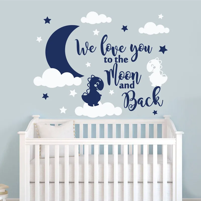 Наклейка &quotдинозавр&quot Облако Настенная для мальчика девушки номер Декор