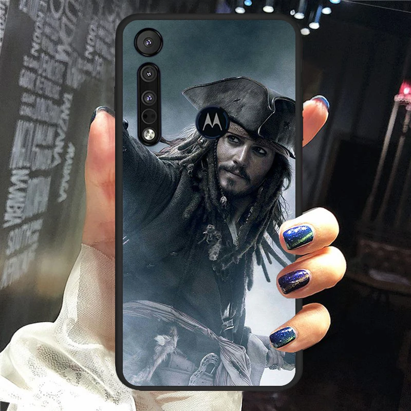 

Disney Pirates of the Caribbean for Motorola G9 G8 G E7 E6 One Play Marco Hyper Fusion Stylus Power Edge Plus Black Phone Case