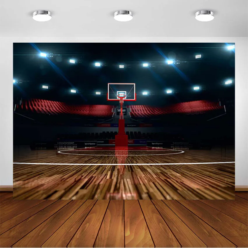 Баскетбольная площадка фон Спортивная тематическая вечеринка на день рождения