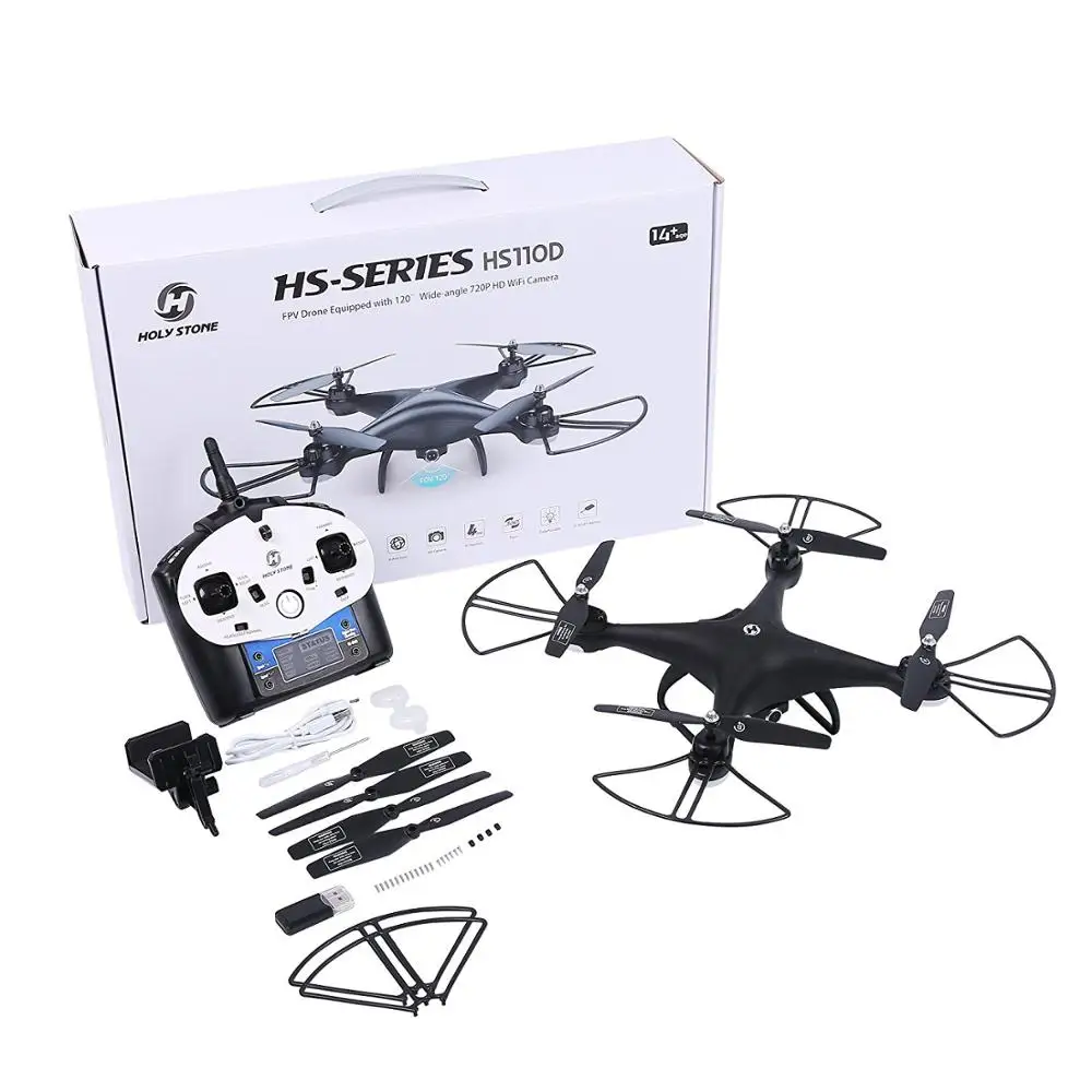 Drone Holy Stone 720P RC Дрон Full HD камера FPV 3D переворачивает RTF с 4G TF картой RC вертолет WiFi приложение высота удержания Квадрокоптер - Цвет: Drone