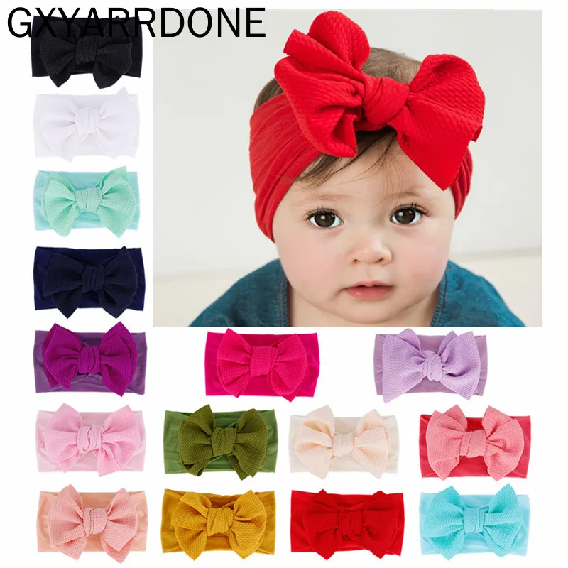 

30pcs/lot Wholesale Baby Girls Headband Nylon Bow Knot Head Bandage Kids Toddlers Headwear Hair Band Infant Clothing Accessories