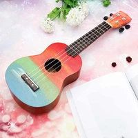 ukulele hand painted combo 21 ukulele black soprano 4 strings uke bass stringed musical instrument perfect for beginners