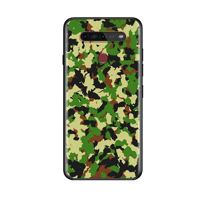 

Camouflage Pattern For LG G8 V30 V35 V40 V50 V60 Q60 K40S K50S K41S K51S K61 K71 K22 ThinQ 5G Soft TPU Silicone Black Phone Case