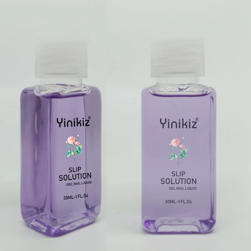 Полигель-раствор для наращивания ногтей Yinikiz жидкость фиолетового цвета