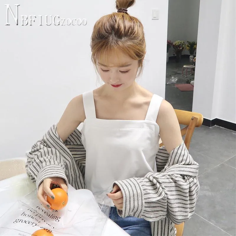 

2020 Korean Slim Women Camisole Short Style Sleeveless Female Camis
