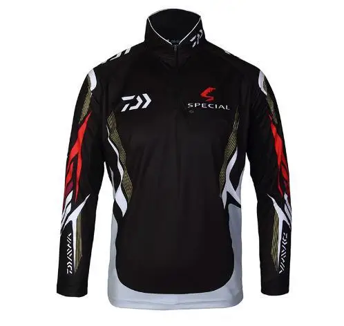 

New Men Daiwa Sports Fishing Clothing Outdoor Mesh Breathable Hooded Mens Fishing Wear Dawa Ice Silk Cool Fishing Shirts