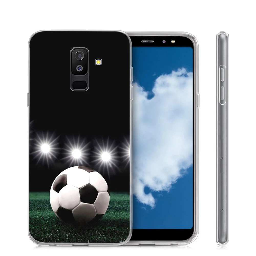 Футбол мягкий чехол для samsung Galaxy A9 A8 A7 A6 A5 J8 J4 J6 Prime Plus 2018 2017 A2 ядро |