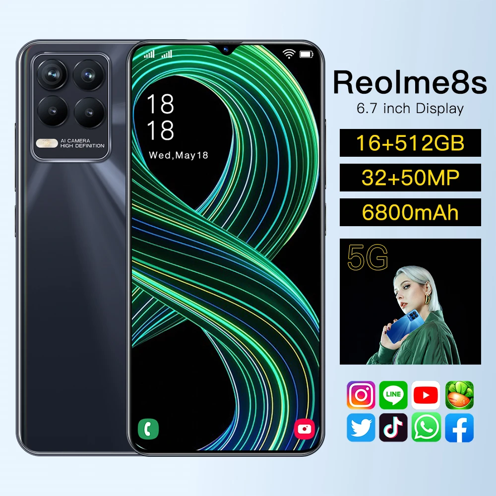 

Новинка 2022, Лидер продаж, мобильный телефон 12 + 512 ГБ, Android 11,0, телефон MTK6889, 10 ядер, 6800 мАч, большой аккумулятор 24 + 48 Мп, смартфоны 4G