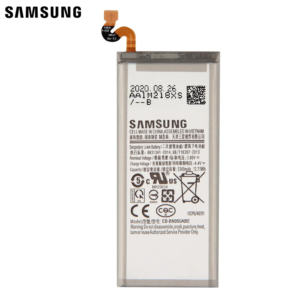Оригинальная запасная аккумуляторная батарея для Samsung GALAXY Note8 Note 8 N9508 N9500 Project Baikal