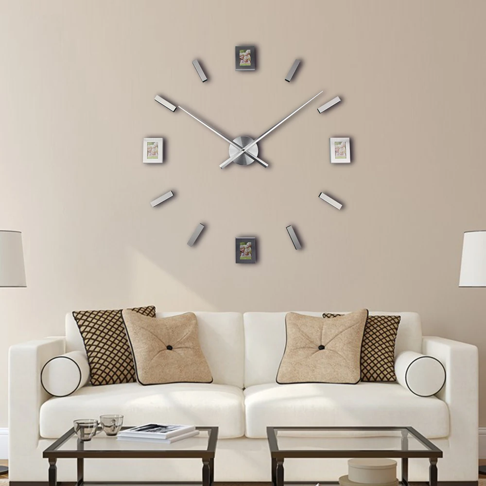 Объемные большие настенные часы современные дизайнерские кварцевые модные с