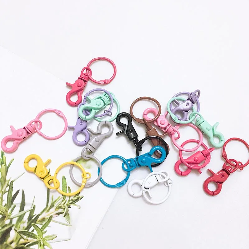 

30pcs Meetee Colorful 30mm O D Metal Key Ring Buckles DIY Handmade Bag Purse Garment Book Opening Circle Loose Leaf Binding Coil