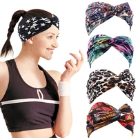 fashion summer elastic headbands print retro cross hair bands hair hoop for women girl hair accessories headwear