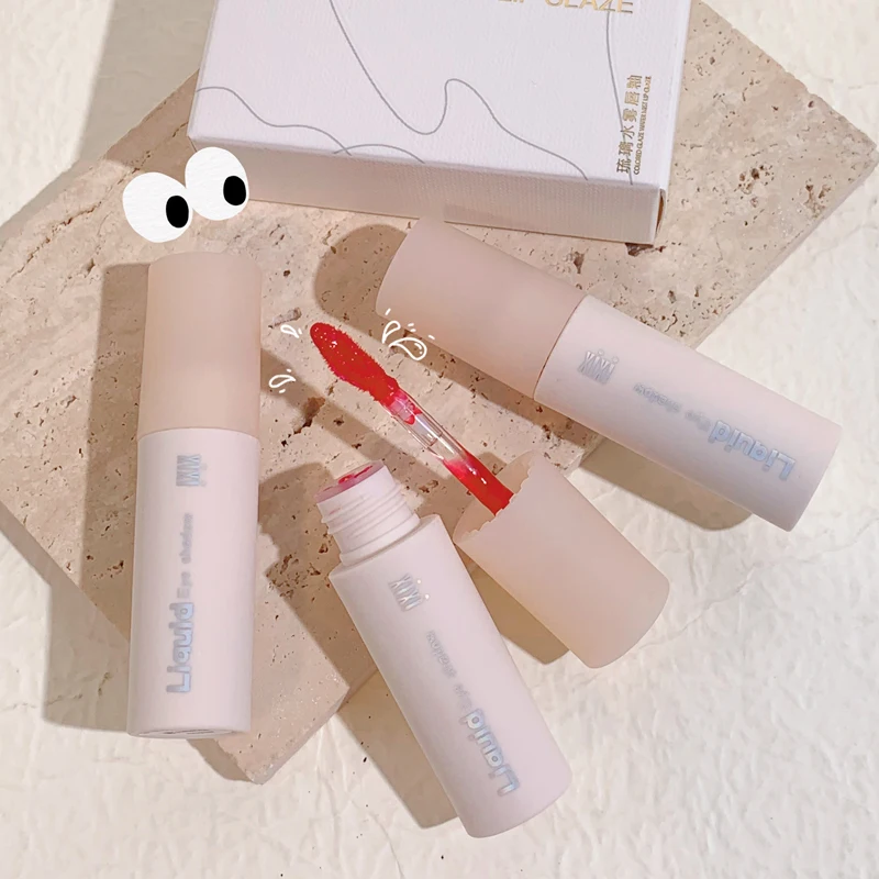

Crystal Watery Mist Lip Glaze Velvet Lip Gloss Lasting Waterproof Easy to Wear Lip & Cheek Makeup Blusher Rich Color Lip Tint