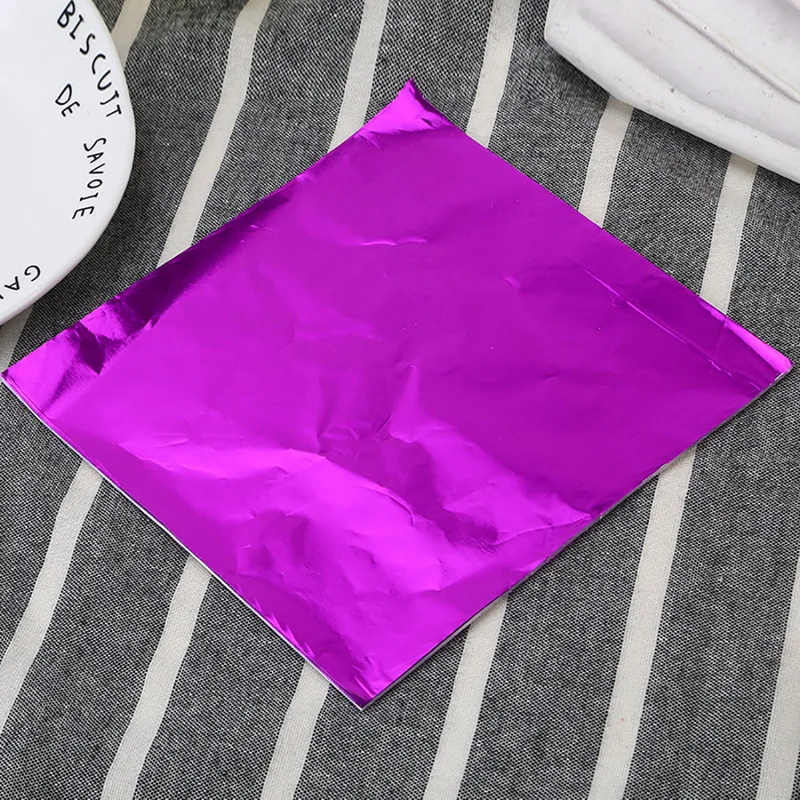 100 шт. 8x8 см. сделай сам алюминиевая фольга для еды шоколадные конфеты упаковка 10