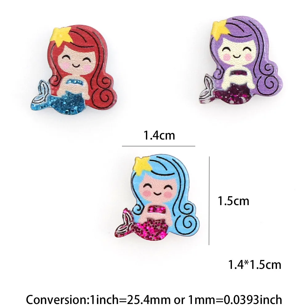 Новинка 10 шт. Кабошон из смолы Милая Мини Русалка плоская спинка для скрапбукинга