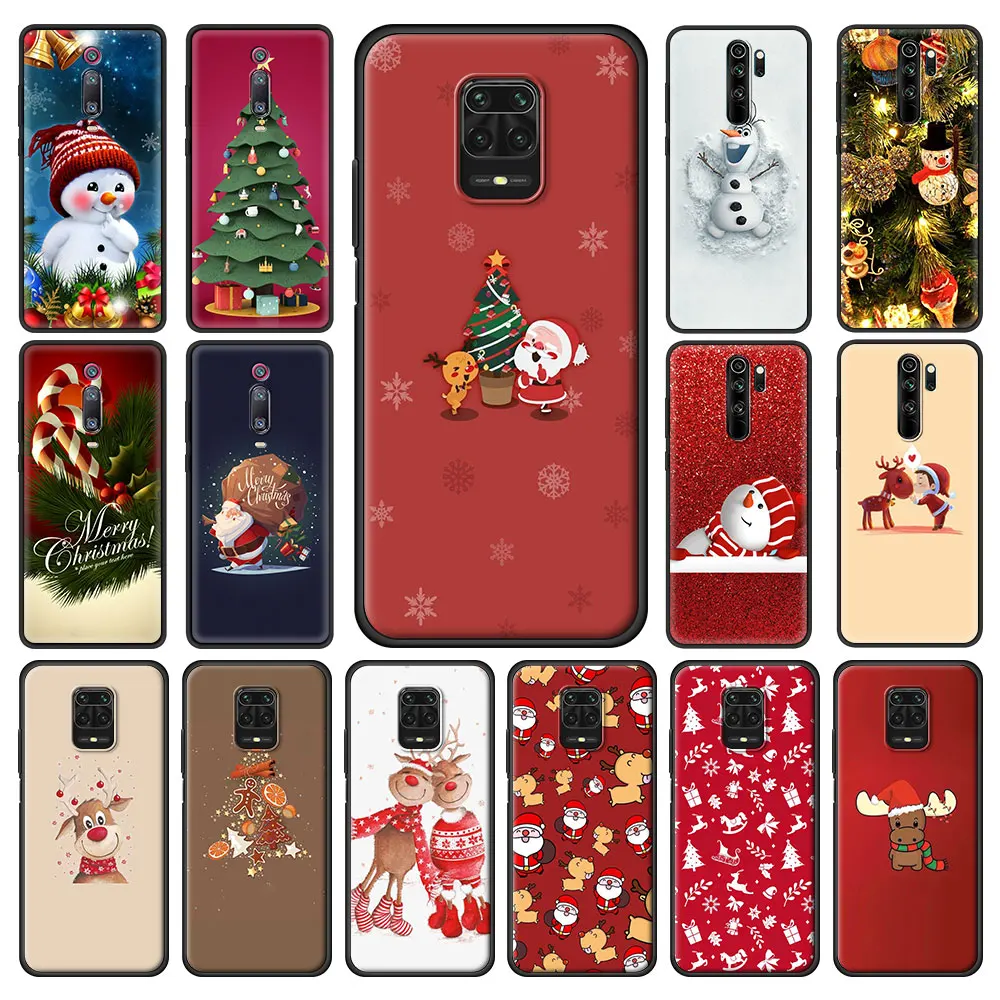 

Christmas Santa Reindeer Tree Cover for Xiaomi Redmi Note 9S 8 9 8T 7 9C 9A 7A 8A K40 10 Pro 6A Cell Phone Case Soft Shell Coque