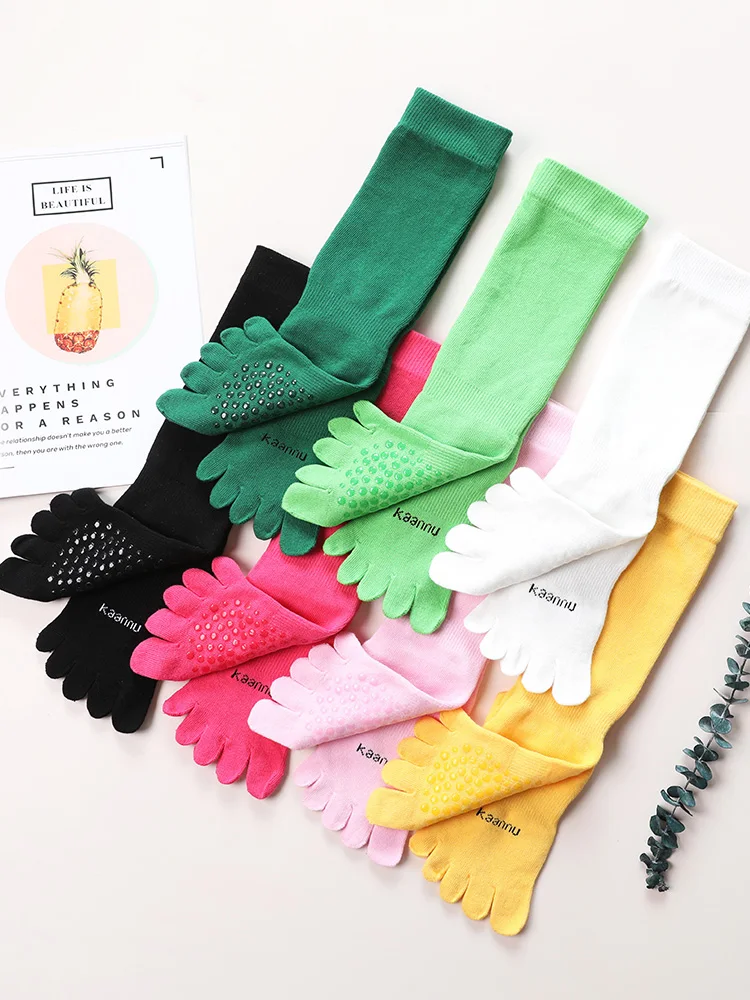 2 пар/компл. носки пять пальцев для девочек хлопок длинные высокие сапоги трубы