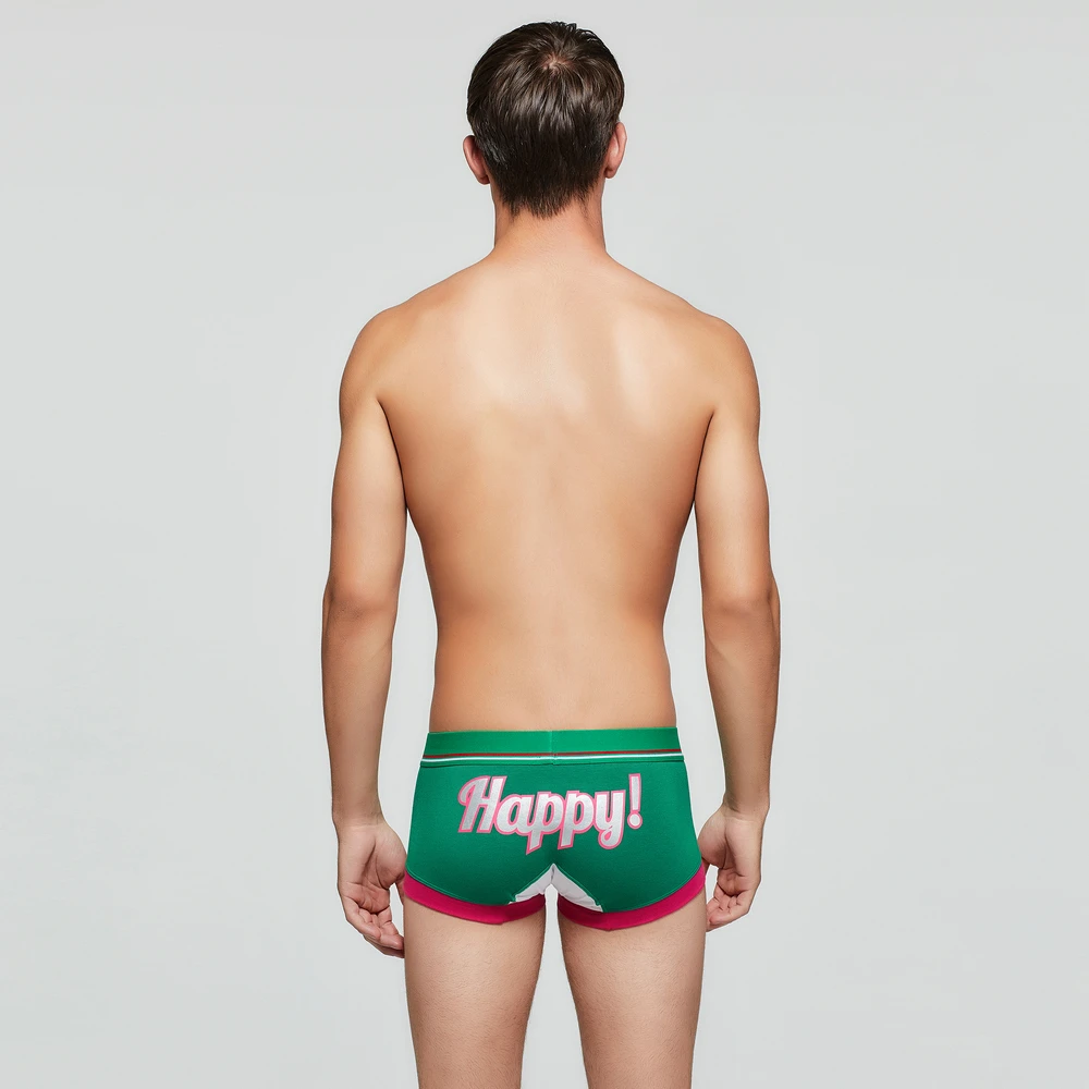 Мужские счастливые боксеры хлопковые сексуальные мужское камуфляжное нижнее