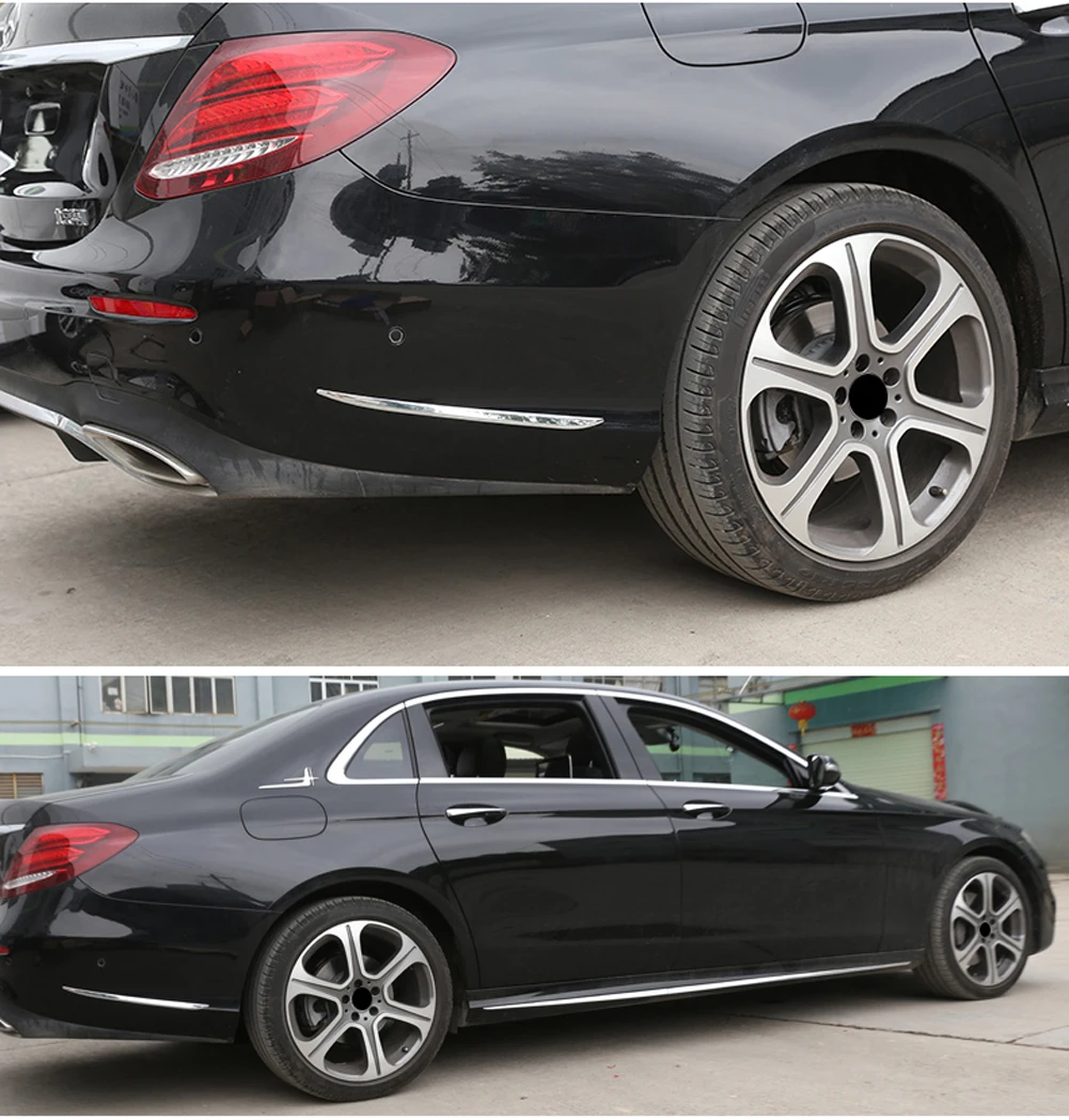 Для Mercedes Benz E Class W213 E200L 300L- автомобильные аксессуары задняя внешняя сторона кузова молдинг декоративные полосы Накладка