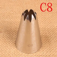 new c8 8 teeth cookies cream decorating mouth 304 stainless steel baking diy tools plus size