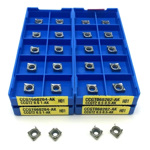 Алюминиевый Токарный Инструмент CCGT060204 AK H01, токарные инструменты с ЧПУ, внутренние Токарные вставки из сплава и дерева, токарный инструмент CCGT 060204