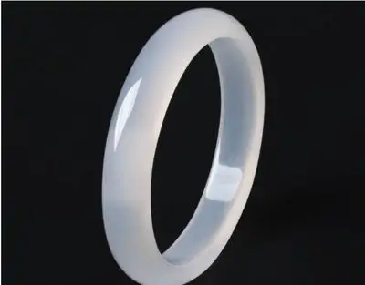 Ювелирные изделия Zheru белый браслет из агата халцедона 54-62 мм Элегантные