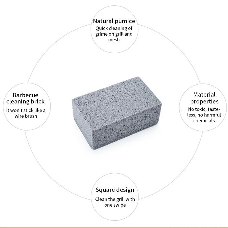 

3Pcs BBQ Grill Cleaning Brick Block Barbecue Cleaning Stone BBQ Racks Stains Grease Cleaner BBQ Tools cleaning stone dropship