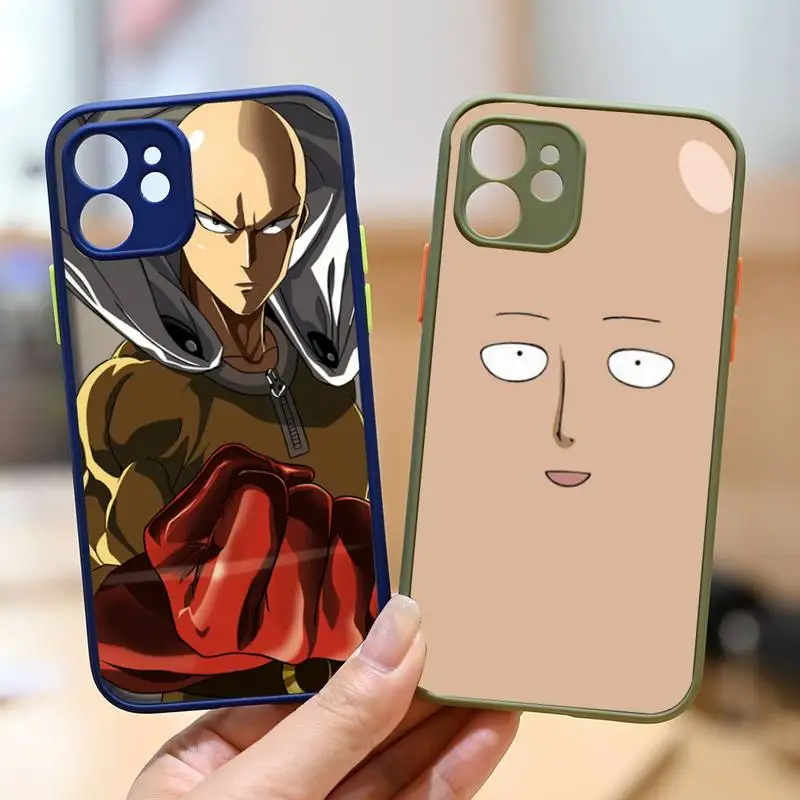 

One Punch Man Anime Phone Case matte transparent For Clear Funda sapphire iPhone 7 8 x xs xr 11 12 pro plus max mini
