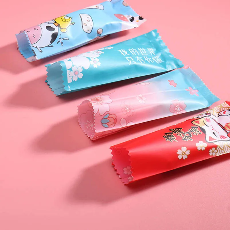 100 шт./лот упаковка для сахара цветные пластиковые пакеты вечерние