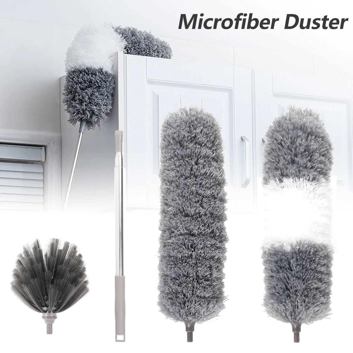 

3pcs Dust Cleaning Brush Set Telescopic Microfiber Dust Removal Dusters Bendable Dust brush For Car Furniture Household Cleaning