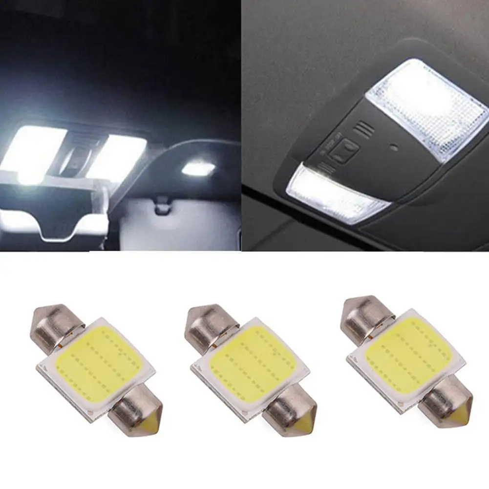 6 шт 12V светодиодный потолочный светильник/лампа для чтения дневные ходовые огни 12V Белый лампы для автомобилей номерного знака интерьер чтение светильник 1,2 W фары для автомобилей