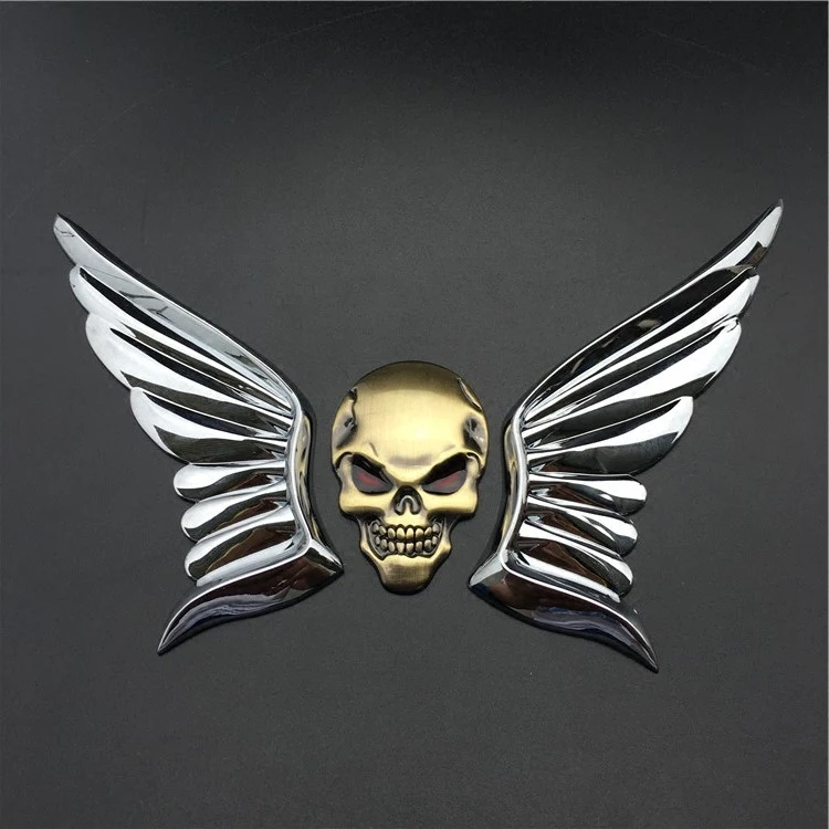 Металлическая 3d наклейка в виде крыла ангела 1 пара эмблема для универсальных