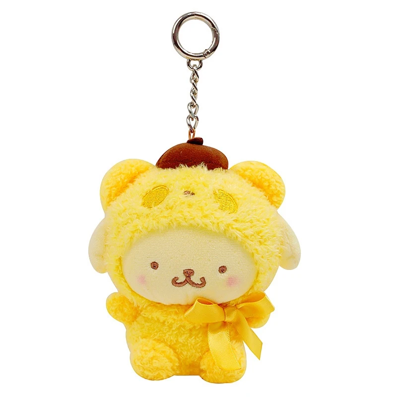 10 см аниме Kawaii Kuromi Melody Cinnamoroll PC Dog Cos панда серии милые мягкие подвеска плюшевая