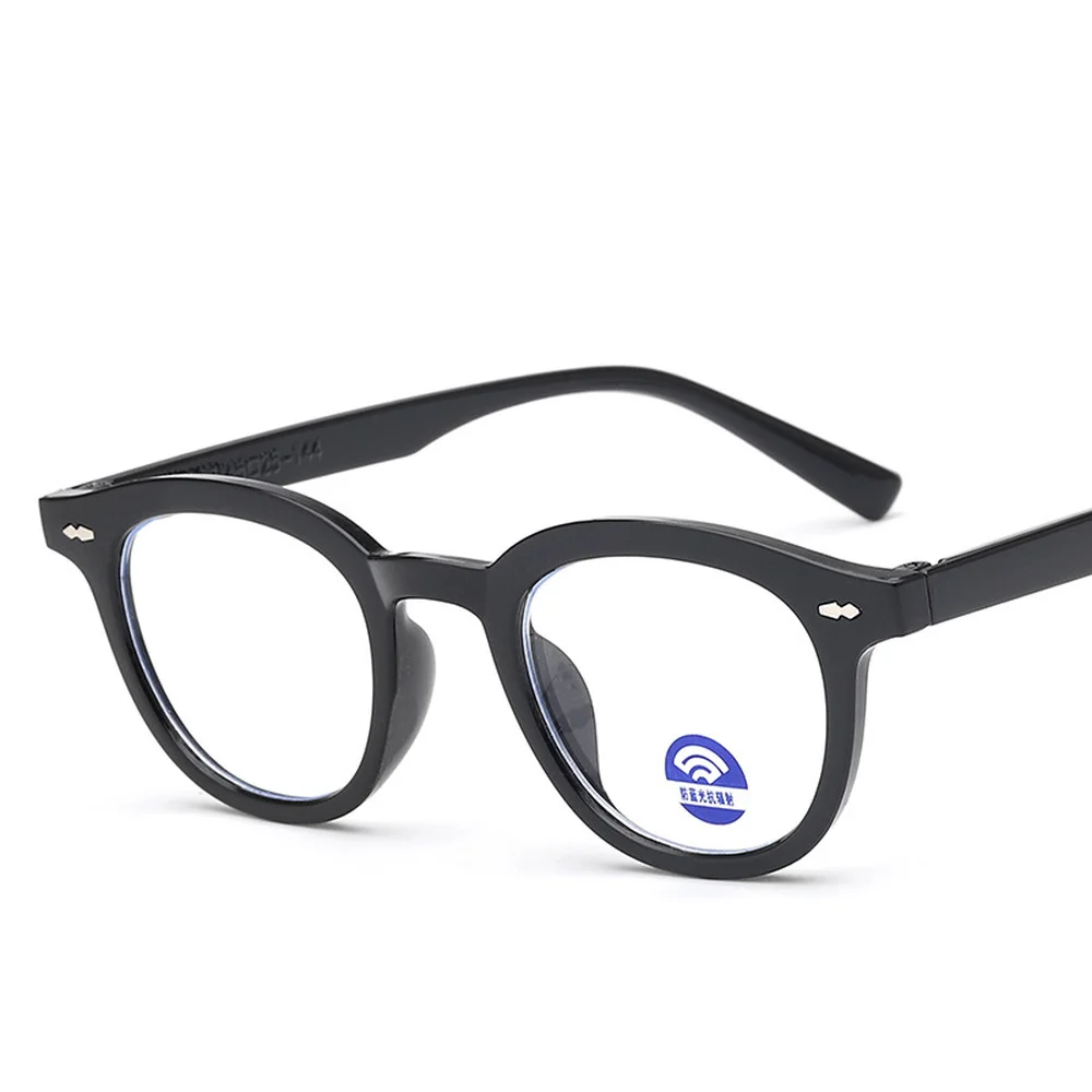 

Filtering Protection Eyesight Anti Blue Light Glasses Oval Frame Women Men Look Phone Blocking Glare Rice Nail Computer Glasses