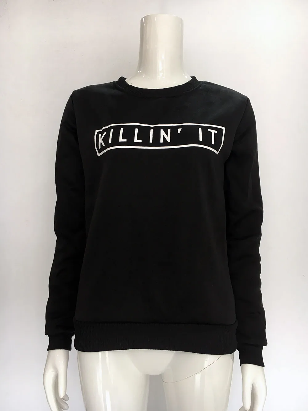 Letter Kill It Hoodies Sweatshirts 2022 Women Casual Kawaii Harajuku New Sweat Punk For Girls Clothing European Tops Korean