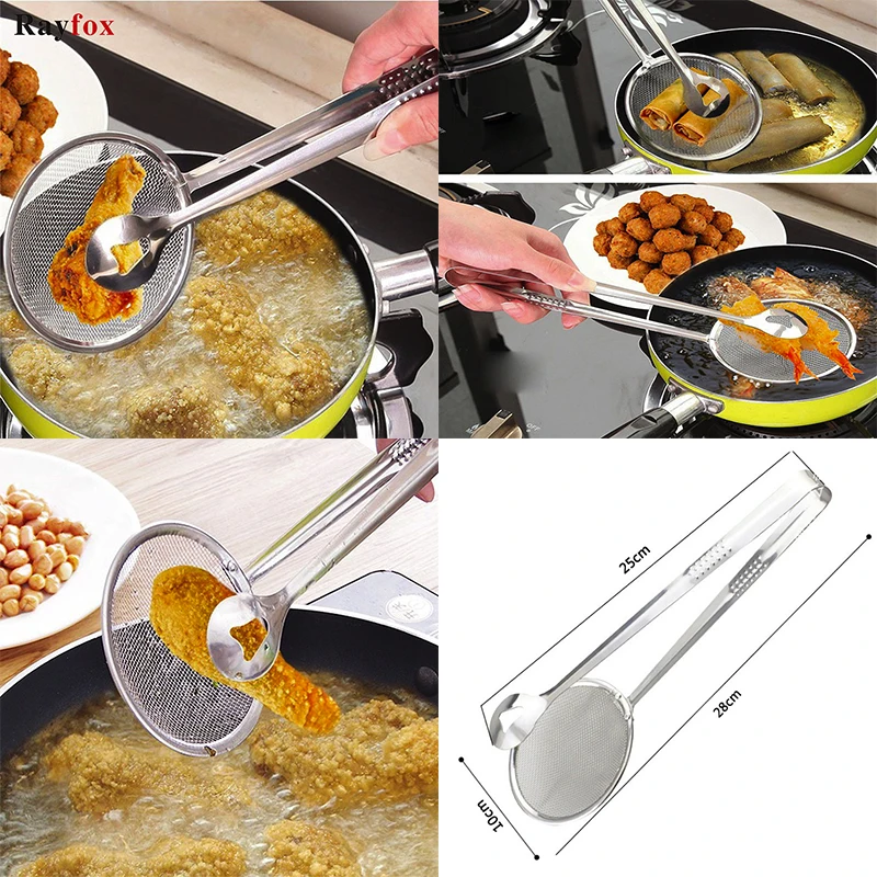 1 spoon Кухонные аксессуары, сетчатый фильтр для мытья фруктов, корзина для шеф-повара, складной дуршлаг, сетчатая корзина, Складная сетка для жарки, кухонный инструмент для повара - Цвет: 1 spoon