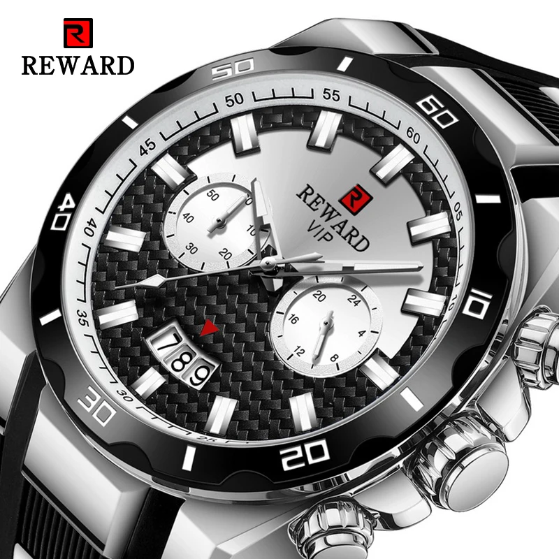 Награда 2020 кварцевые часы неправильной формы с календарем и силиконовым