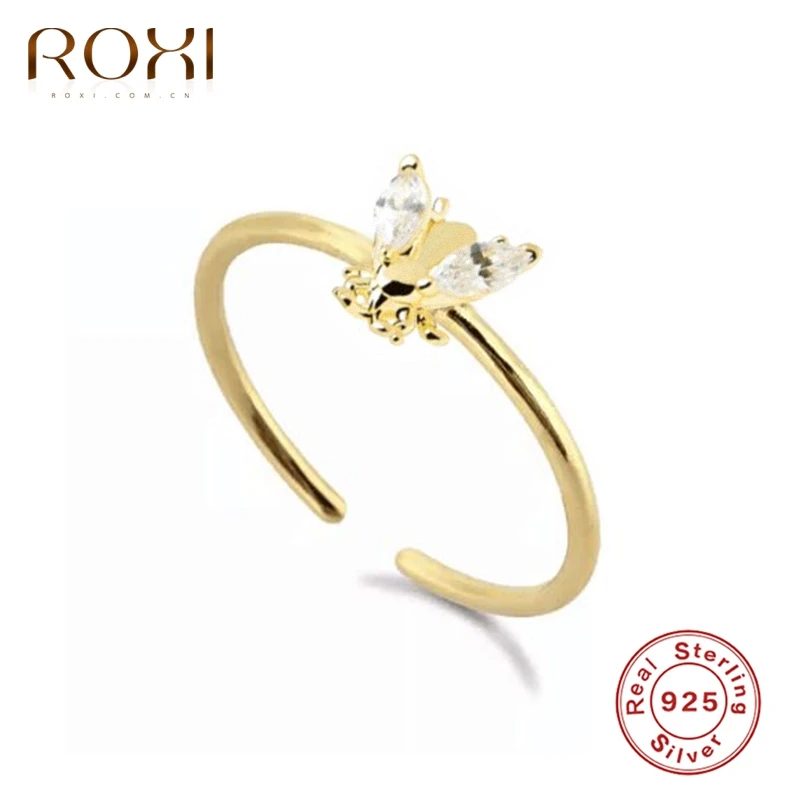ROXI Блестящие кристаллы пчела Открытые Кольца для женщин и девочек обручальное