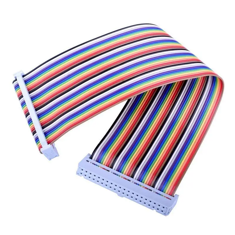 Расширительная плата для RPi GPIO + 20 см FC40 40pin плоский Радужный ленточный кабель
