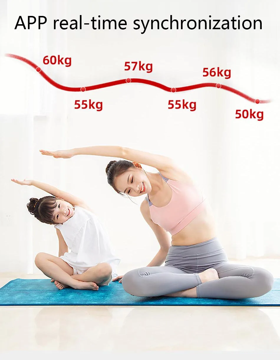 Напольные весы для ванной комнаты стеклянные Смарт Электронные с батарейным