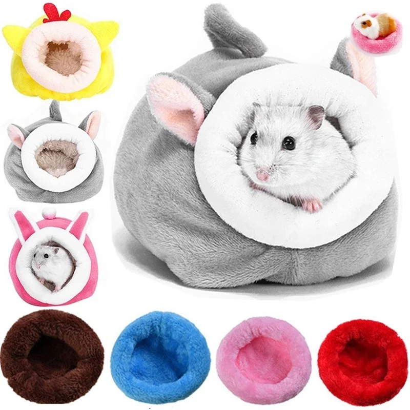 

Warm Pet house Cage guinea pig House bed solid Small Animal Nest For Rodent/Guinea Warmer Cushion House Cave Pets Accessories