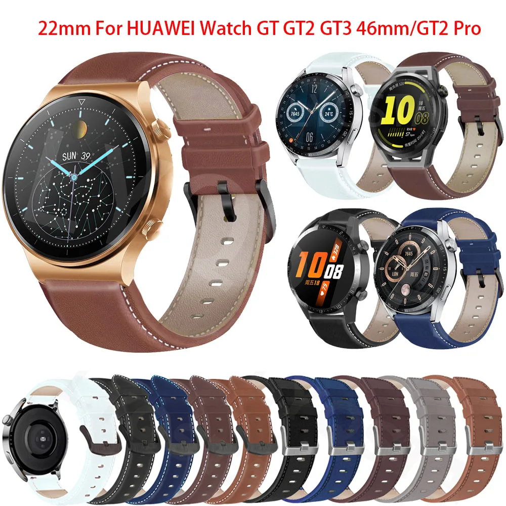 

Ремешок кожаный hot22 мм для смарт-часов Huawei Watch GT3 46 мм/GT2 Pro/GT2 46 мм