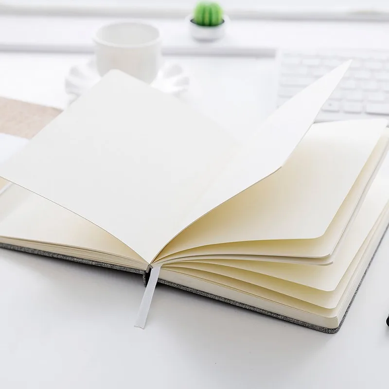 

Blank and Grid Paper Notebook Linen Hard Cover 256 Pages Bullet 80 GSM Journal Planner Office School Supplies Stationery